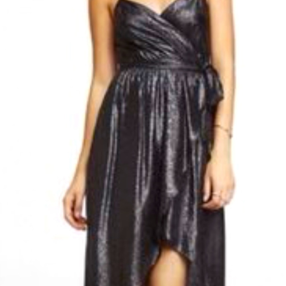 Express Black Sparkling Hi Low dress